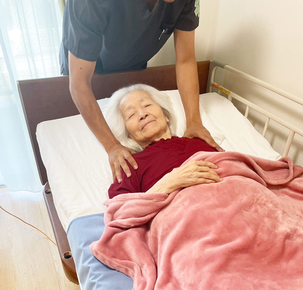 訪問マッサージ　患者様とのお写真